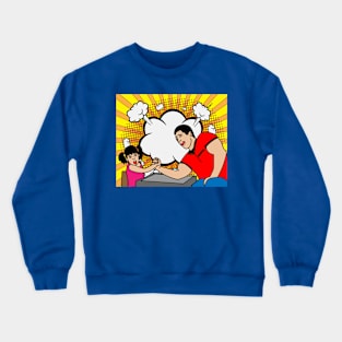 Funny Colorful Arm Wrestling Crewneck Sweatshirt